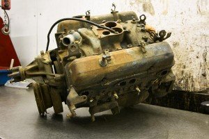 Typical 8 Cylinder Automotive Engine On Arrival to Our Shop 8-cylinder-gas-automobile-engine-before-rebuild-v2